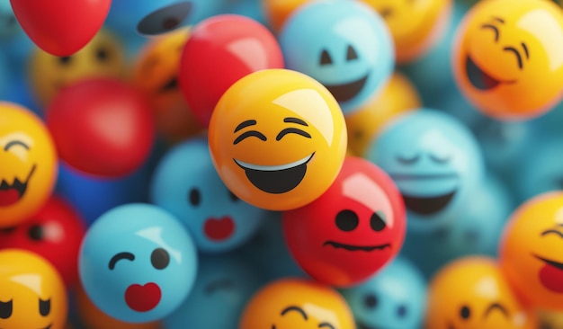 Fun emoji Reaktion auf soziale Medien Zeichen Online-Chat-Reaktionssymbol