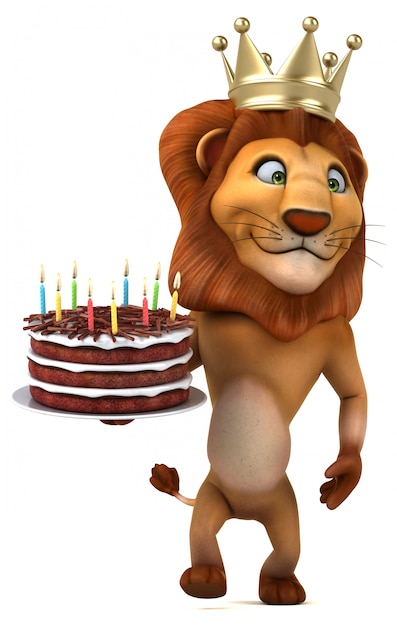 Fun lion - Ilustración 3D