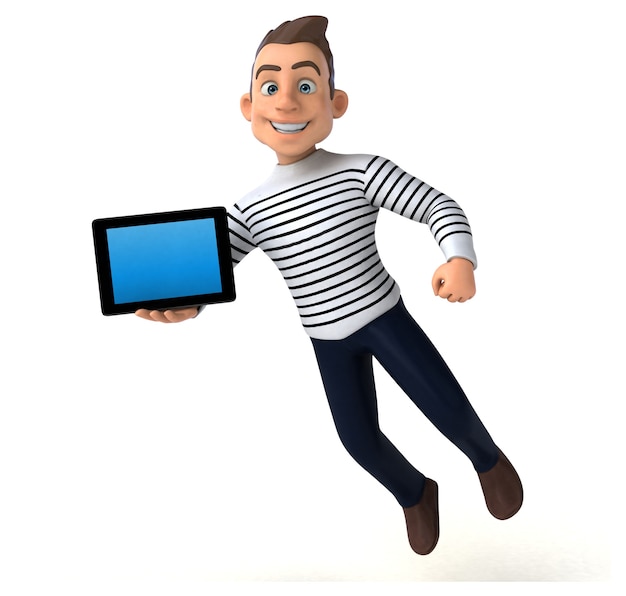 Fun personaje casual de dibujos animados