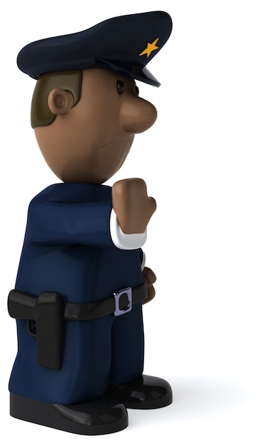 Foto fun policeman - ilustración 3d