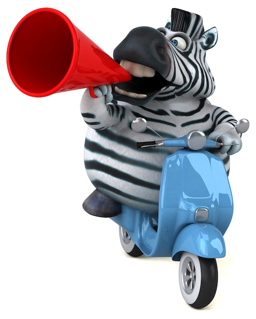 Fun zebra - Ilustración 3D