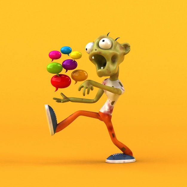 Foto fun zombie - ilustración 3d