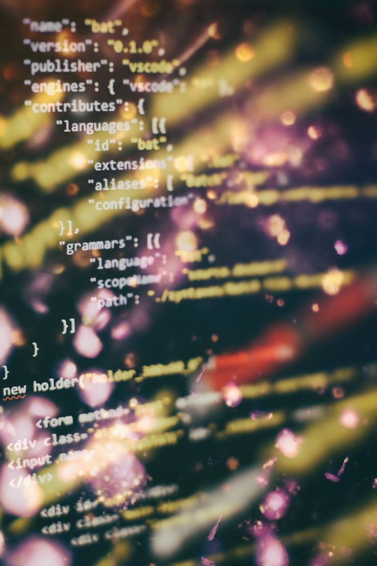 Foto funciones de programación web en una computadora portátil en una computadora portátil. negocio de ti. pantalla de computadora de código python. concepto de diseño de aplicaciones móviles.