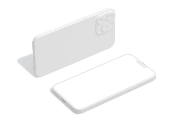 Una funda de iphone blanca con la cámara en la parte trasera.