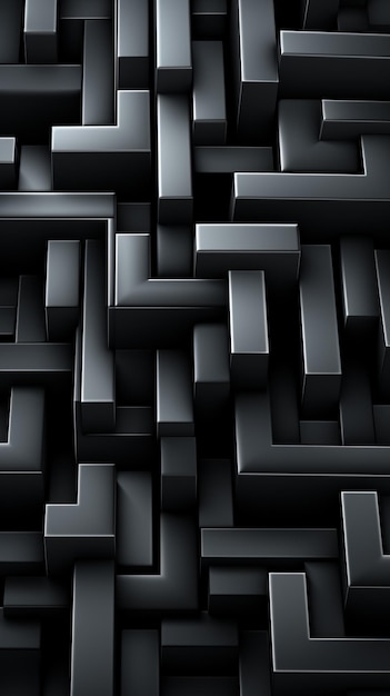 Fundamento de cubos de padrão cinza e preto modernos em 3D