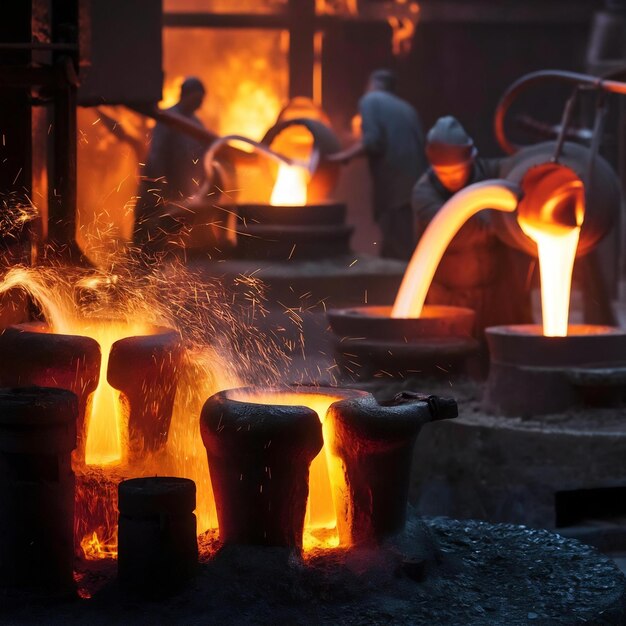 Foto fundición por fundición de metales