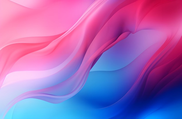 Fundo 3D abstrato com ondas suaves coloridas em papel de parede Gradient Mesh roxo e azul