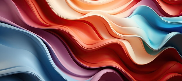 Fundo 3d abstrato Formas extravagantes em cores diferentes