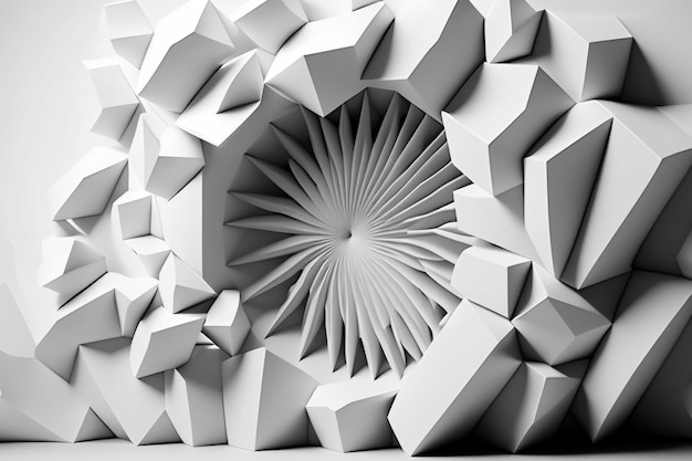 Fundo 3d branco abstrato