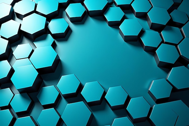 Foto fundo 3d com formas e textura hexagonais