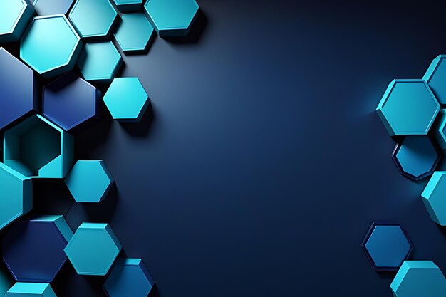 Foto fundo 3d com formas e textura hexagonais