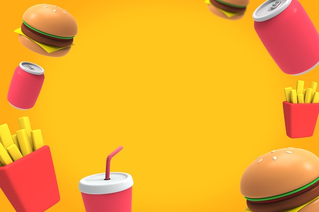 Foto fundo 3d fast food-02