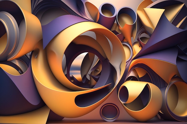 fundo abstrato 3D IA generativa