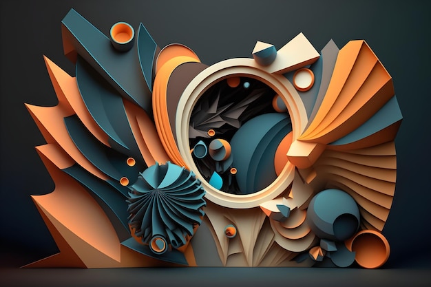 fundo abstrato 3D IA generativa