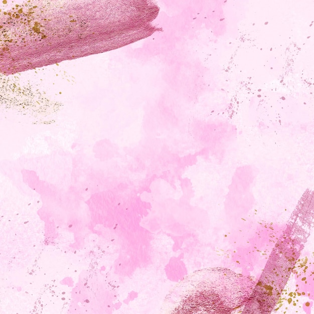 Fundo abstrato aquarela rosa com detalhes de brilho cintilante
