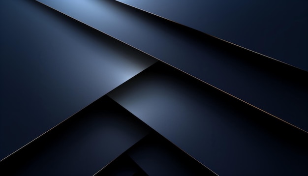 Fundo abstrato azul preto moderno efeito de forma geométrica 3d linhas listras efeito de papel cortado