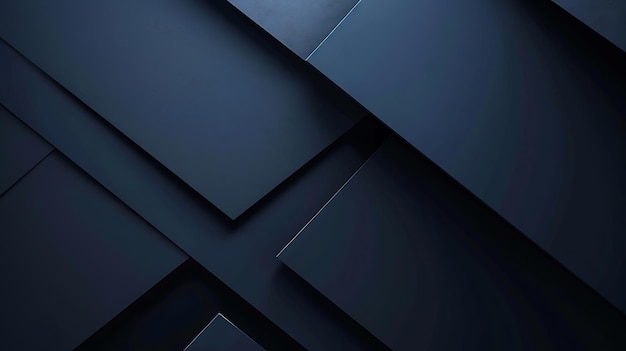 Fundo abstrato azul preto moderno Gradiente de cor mínimo Banner da Dark Web Geometria IA geradora