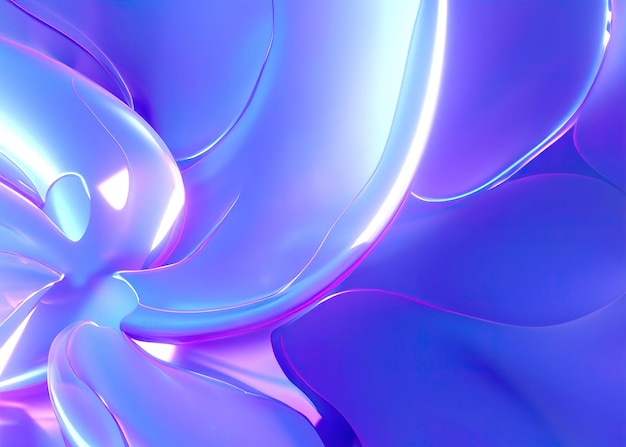 Fundo abstrato azul vibrante em design de arte digital moderna de renderização 3D para publicidade e marketing na Web