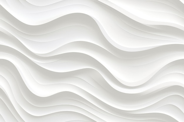 Fundo abstrato branco de textura perfeita com linhas onduladas 3d ilustração em vetor