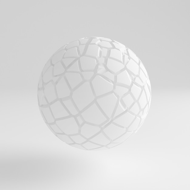 Fundo abstrato branco. Ilustração 3D, renderização em 3D.