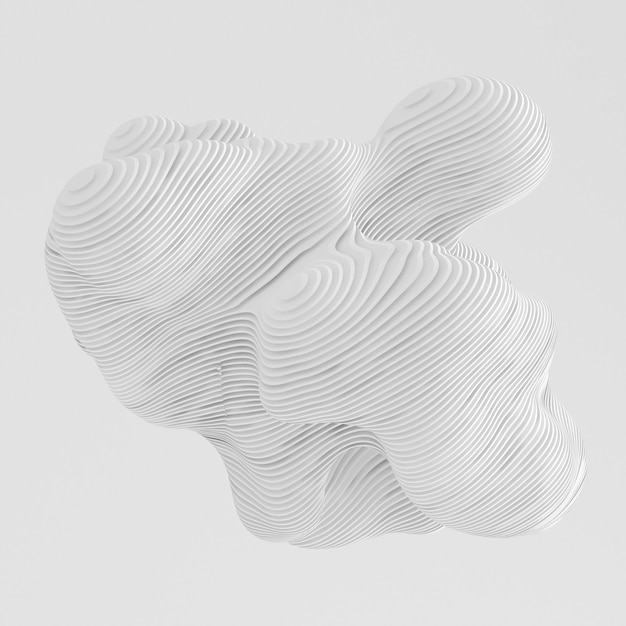 Fundo abstrato branco. Ilustração 3D, renderização em 3D.