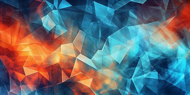 Foto fundo abstrato cativante com uma combinação de cores azul e laranja generative ai