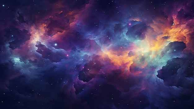 fundo abstrato colorido com galáxia cósmica cor generativa ai