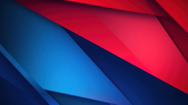 Fundo abstrato colorido com triângulos vermelho azul abstrato angular fundo AI gerado