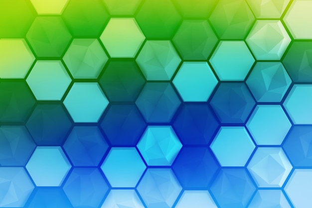 Fundo abstrato colorido do hexágono 3D