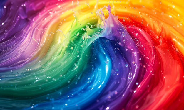 fundo abstrato com arco-íris água colorida