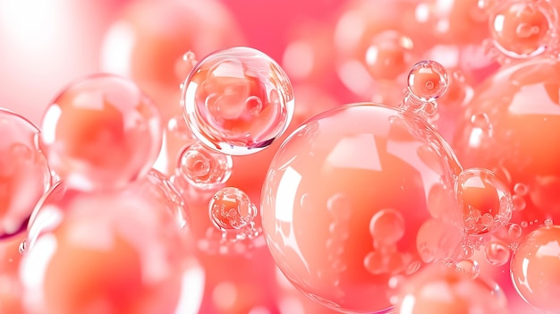 Fundo abstrato com bolas brilhantes cor-de-rosa