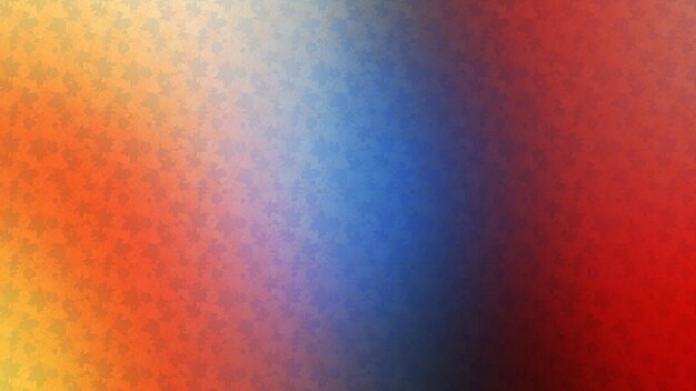 Fundo abstrato com círculos e estrelas diferentes tons de laranja vermelho e azul