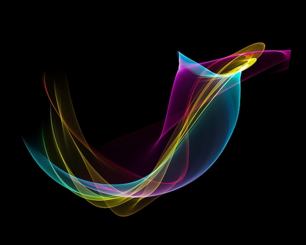 Fundo abstrato com desenho de ondas coloridas