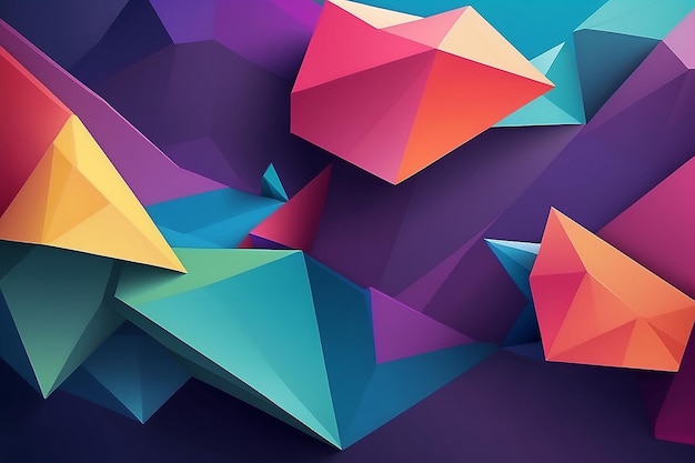 Fundo abstrato com design low poly