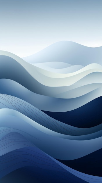 fundo abstrato com ondas em azul e branco