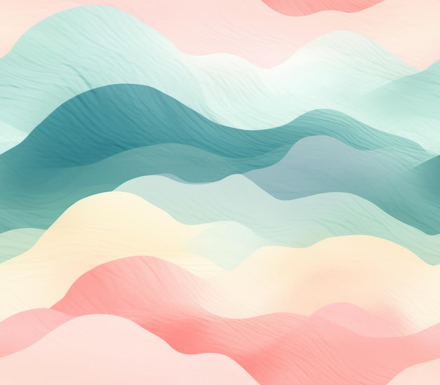 Fundo abstrato com ondas em cores pastel