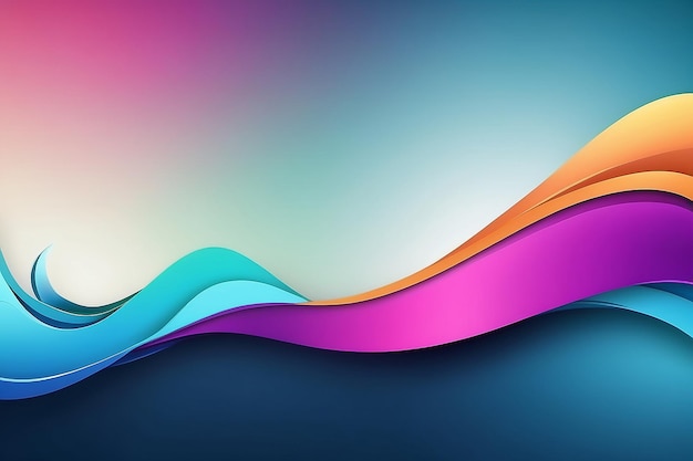 fundo abstrato com ondas fluentes de cores do arco-íris