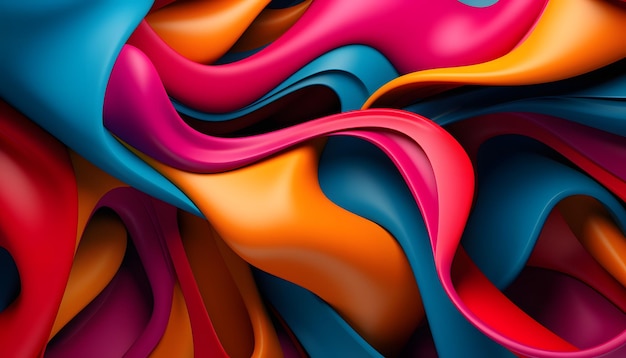 fundo abstrato com ondas fluidas e coloridas