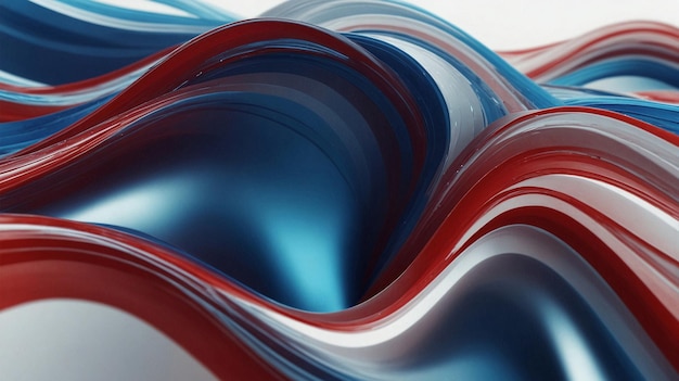 Fundo abstrato com ondas vermelhas e azuis