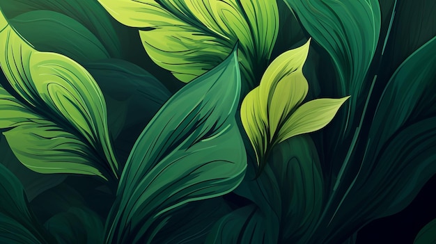 fundo abstrato com plantas verdes