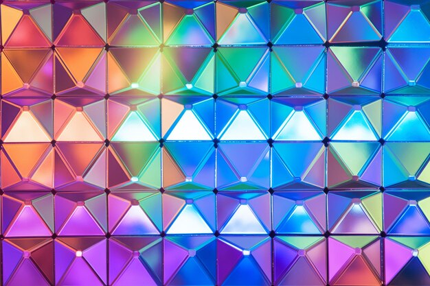 Foto fundo abstrato com um desenho de holograma de cores arco-íris