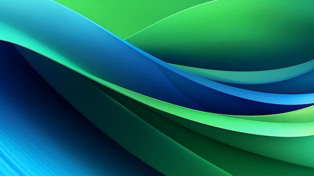 Foto fundo abstrato com uma mistura de cores verde e azul generative ai