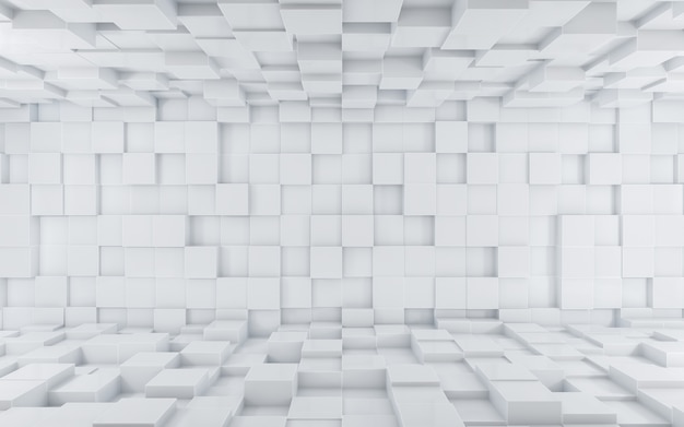 Fundo abstrato cubo branco