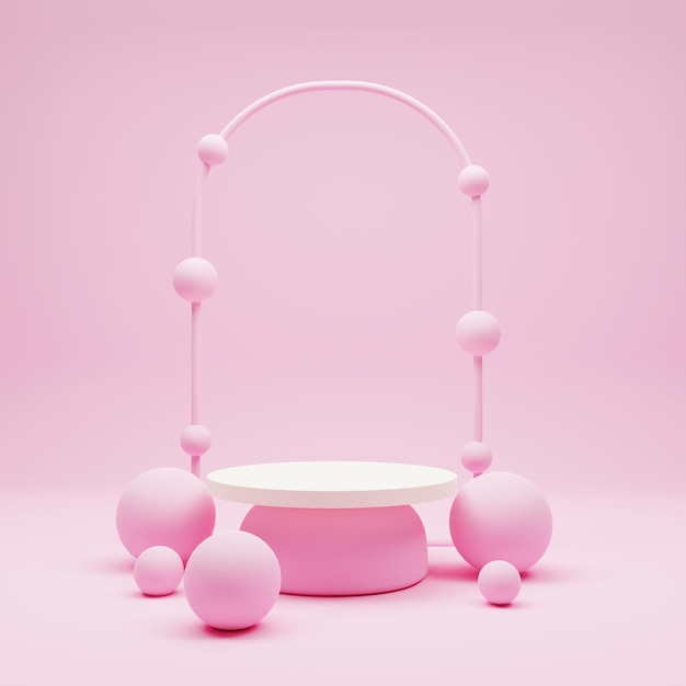 Fundo abstrato da cena. Maquete de apresentação do produto, estágio de pódio de produto cosmético. renderização 3D
