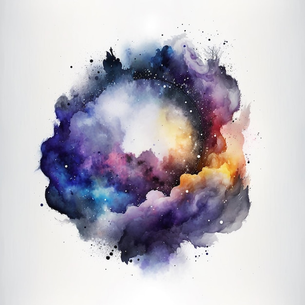 Fundo abstrato da galáxia da aquarela