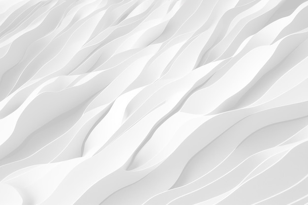 Fundo abstrato da onda branca Papel de parede gráfico branco mínimo ilustração 2D