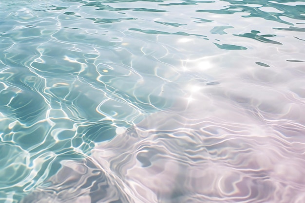 Fundo abstrato de água na piscina com luz solar e sombra