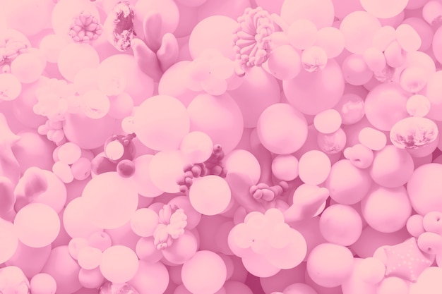 Fundo abstrato de balões rosa, textura