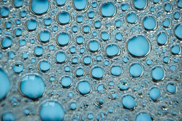 Fundo abstrato de bolhas de sabão azul