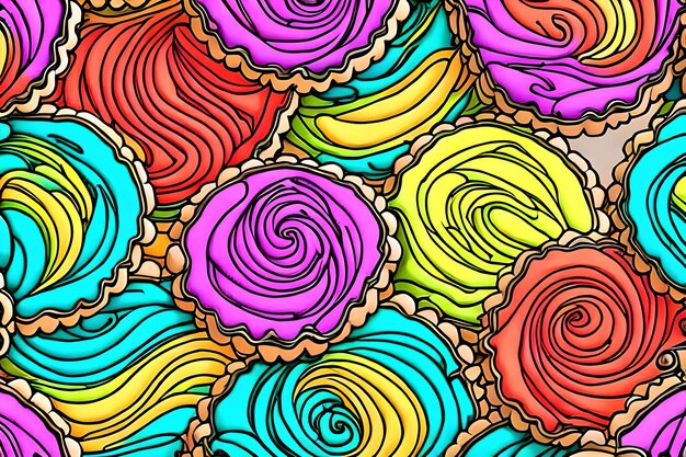 Fundo abstrato de bolos coloridos